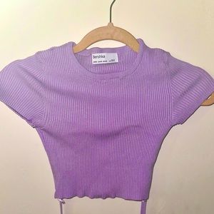 Crop top Purple. 💜 #Bershka